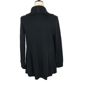 All Saints Dahlia black asymmetrical convertible sweatshirt jacket XS‎ thumbnail 8
