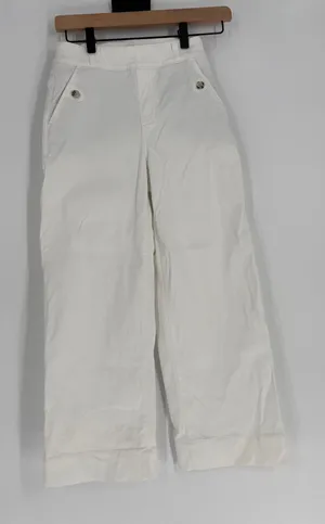 Spanx white wide leg jeans xs thumbnail 1