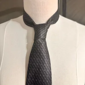 Arrow Men’s Tie Imported Silk Vintage Grey Geometric thumbnail 1