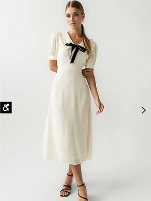 NWT Bohme Maren Collared Midi Dress -medium thumbnail 2