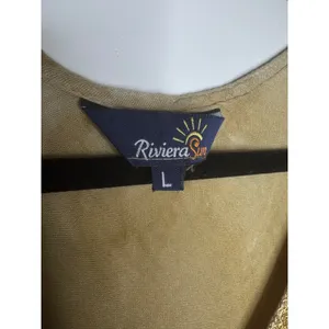 Riviera Sun Tropical Boho Embroidered Sequin Handkerchief Hem Dress L thumbnail 4
