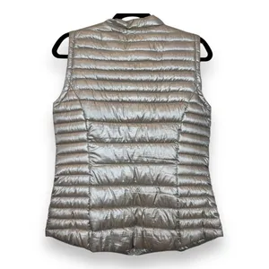 Calvin Klein Women's‎ Vest Performance Puffer Zipper Duck Down Gray Jacket Sz S thumbnail 2