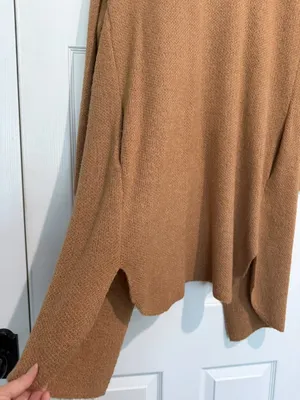 By Design Longline Open Cardigan Sweater Coat Camel Brown Size Medium thumbnail 6