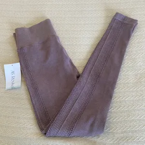 Altar'd State NWT S Revival brown ribbed leggings thumbnail 1