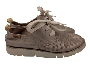Pikolinos Vera Metallic Gold Perforated Leather Derby Shoes Size 40 Women 9.5-10 thumbnail 1