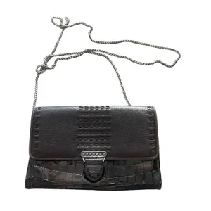 Brighton Vintage Y2k Crocodile Embossed Leather Clutch Wallet‎ W Chain thumbnail 2