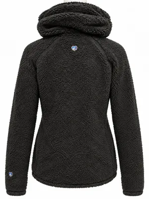 KÜHL Black Charcoal Sherpa Fleece Hooded Jacket Zip Front Size L thumbnail 3