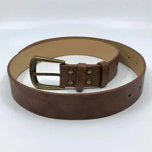 Women’s Brown Belt w/ Antique Brass Buckle, 23.5-34 Inches, X7G9A752 thumbnail 4