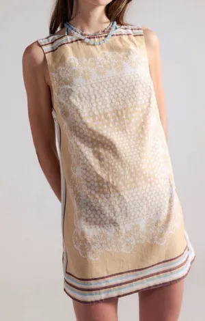 Free People On The Dot Mini Dress in Latte Combo NWT thumbnail 1
