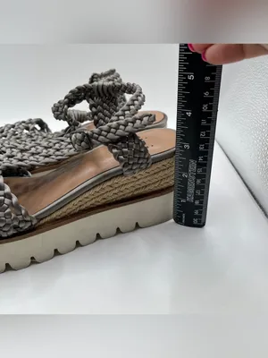 BIBILOU Ariel Platform Sandals Woven Ankle Strap Open Toe Wedge size36 US 5-5.5 thumbnail 5