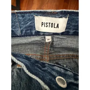 Pistola High Rise Straight Leg Distressed Jeans Light Wash Size 25 thumbnail 7