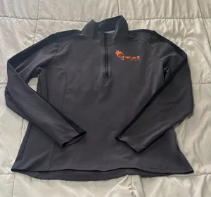 Heat Lacrosse Gray and Black Quarter-Zip Pullover thumbnail 1