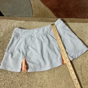 Nike Dri-FIT Tennis Skort Women Small Grey Peach Activewear Athletic Skirt Mini thumbnail 2