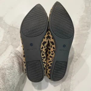 Rothy's Retired “The Point” Pointed Leopard Print Slip On Ballet Flats Womens 10 thumbnail 6