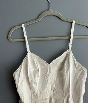 Cream colored slip tank top (XS/S) thumbnail 2