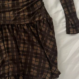 NWT Cupshe Brown Plaid Mini Dress thumbnail 4