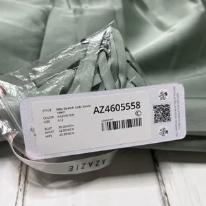 Azazie Agave Green Sheath Sweetheart Neckline Stretch Satin Dress Size 12 thumbnail 4