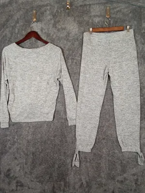 UGG Heather Gray Twist-Front Lounge Top & Jogger Set Cozy Lounge Womes S thumbnail 8