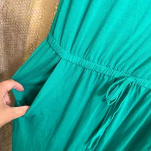 PrettyGarden Kelly Green Loose Off The Shoulder Stretchy Pants Romper M NWT thumbnail 3