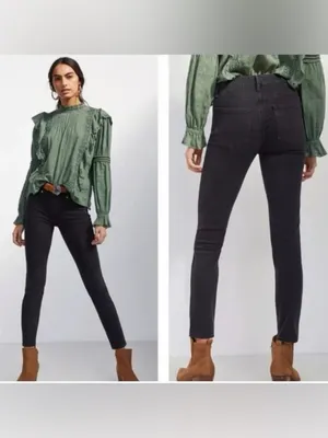 Paige Hoxton Ankle Jeans in Magical Night Black Skinny Jeans Size 26 thumbnail 2
