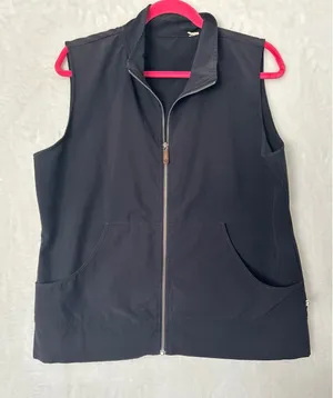 TailorBlack Full Zip Performance Golf‎ Vest Mock Neck Black Size 2 thumbnail 1
