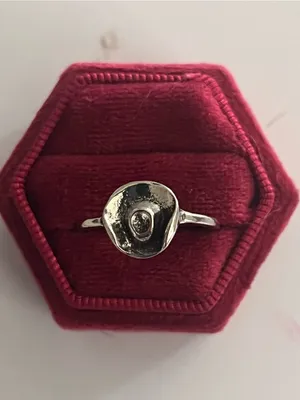 Bohemian Style Stainless Steel Silver Embellished Ring Size 8 NWT thumbnail 2