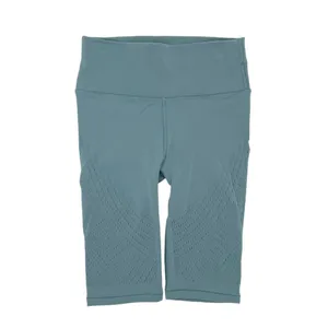 Lululemon Reveal Short Size 4 Digital Rain Tidewater Teal Green Seamless Bike thumbnail 2