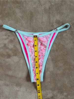 Strawberry Milk Mob Milky Way Bikini Bottom - NWT - Gems - Pink Blue Size Small thumbnail 5