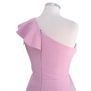 Lavish Lice Scuba Midi Dress with Corset Bodice & Dramatic One-Shoulder Ruffle thumbnail 14