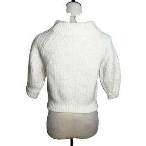 3.1 Phillip Lim Wool Alpaca Blend Cropped Mock Neck Sweater S | Quiet‎ Luxury thumbnail 3