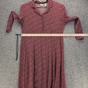 LL Bean Womens Prairie Dress 16 Vintage Cottagecore Simple Rayon Soft Flowy thumbnail 15