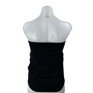 NEW Aritzia Wilfred Purity Black Strapless Jersey Ruched Bandeau Tube Top Sz S/P thumbnail 3