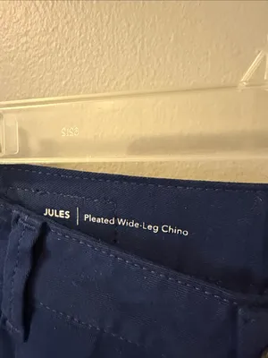 AG Adriano Goldschmied $235 Jules Pleated Wide Leg Chino Pants in after midnight blue 26 thumbnail 5