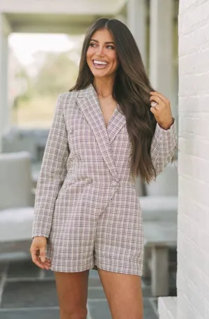 These Three Boutique Tan Romper thumbnail 3