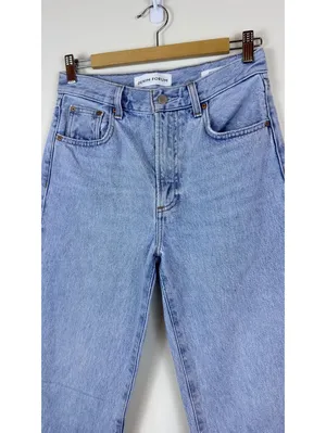 Denim Forum The Farrah Hi-Rise Wide Leg Jeans Light Wash Size 26 Aritzia thumbnail 5