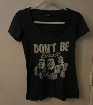 Star Wars Don’t Be Basic Graphic Short Sleeve T-Shirt S Movies Force Casual Cons thumbnail 1