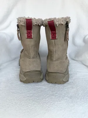 Merrell IcePack waterproof Winter Boots Taupe Suede Faux Fur Sz 8 thumbnail 3