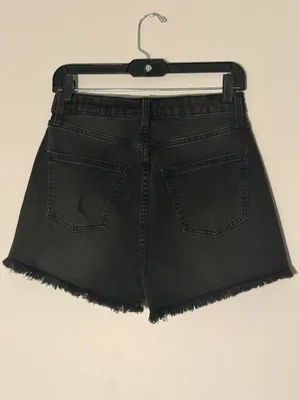 Wild Fable Black Distressed Denim Shorts thumbnail 6