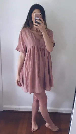 Mauve Babydoll Dress - Medium thumbnail 1