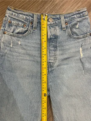 Levi’s Premium Ribcage Straight Ankle Jeans 26 Samba Done Distressed $108 thumbnail 9