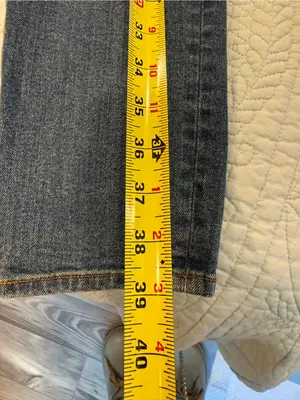 Quince Organic Cotton Slim Straight Jeans 30x30 Mid Rise Stretch Blue thumbnail 6