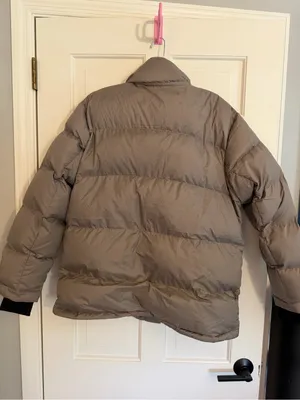 Quince Responsible Down Puffer Jacket Stone Taupe Size Large thumbnail 4