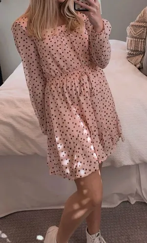 Francesca’s Pink Heart Dress thumbnail 1