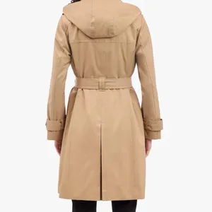 London Fog Heritage Belted Hooded Trench Coat Tan XS thumbnail 2