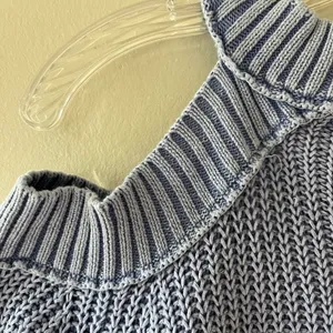 Free People Off Shoulder Cutout Pullover Chunky Knit Top Stretch Sweater, Size L thumbnail 7