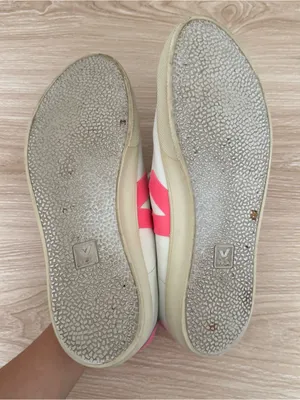 Veja Women’s 10 Esplar Low Sneakers Leather Pink White thumbnail 9