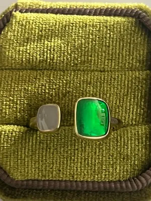 Classic Design Stainless Steel Golden w/ Modern Design Adjustable Ring S 6-9 thumbnail 1