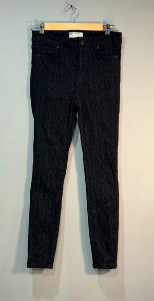 Black Free People Textured Super Skinny Pants Size 29 VGUC thumbnail 1