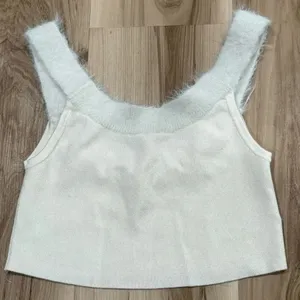 Free People Intimately Fuzzy Collar Cropped Tank Top Women’s Small thumbnail 1