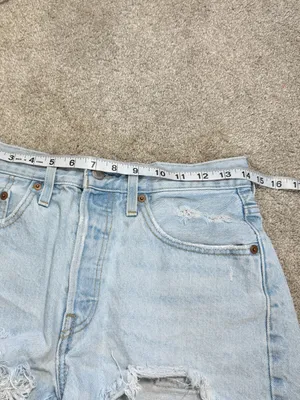 Levi’s 501 Women’s Original Shorts Denim High Rise Button Fly in Light Wash 28 thumbnail 8